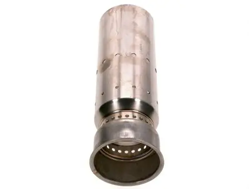 Bosch Brennerrohr aus Metall, zylinderförmig mit mehreren Löchern an der Seite und einem offenen Ende.